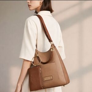 Andrew Marc Tote Bag with 2 Straps and Purse On Front Detachable